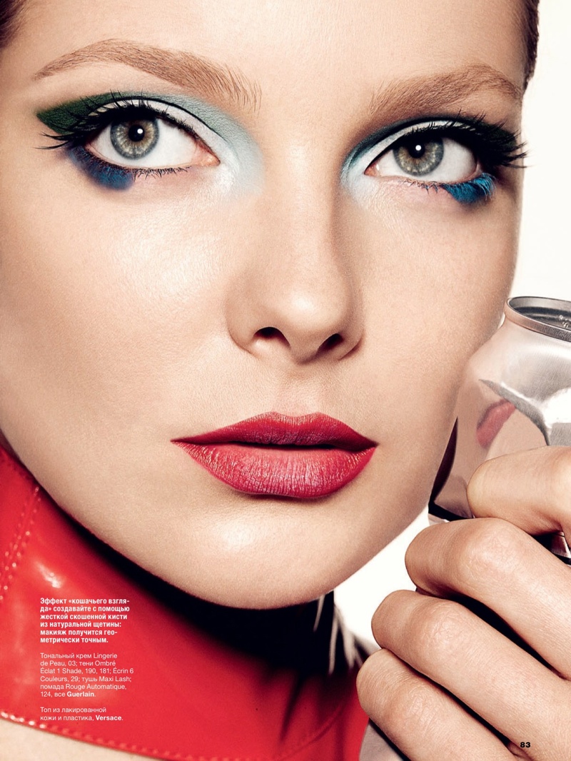 eniko mihalik beauty shoot4 Eniko Mihalik Models Glam Beauty for Allure Russia August 2013 by Walter Chin