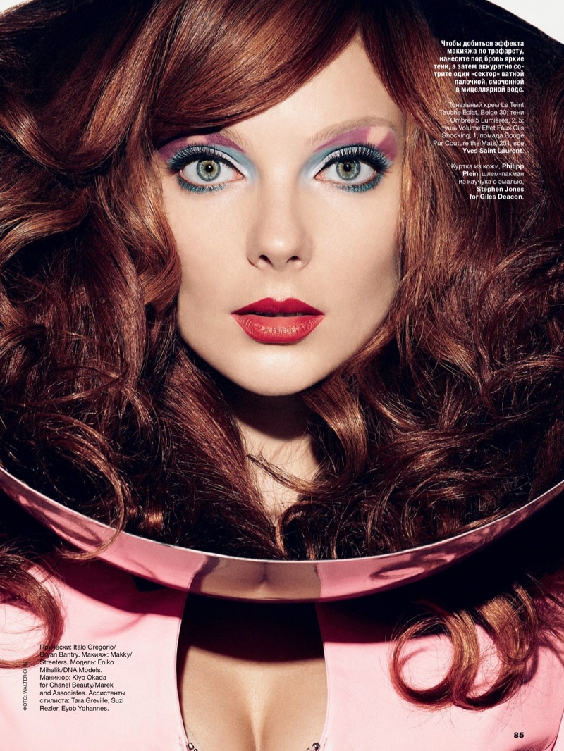 eniko mihalik beauty shoot5 Eniko Mihalik Models Glam Beauty for Allure Russia August 2013 by Walter Chin