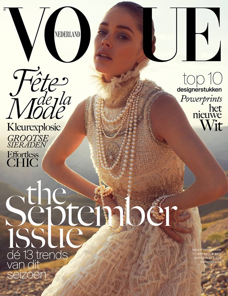 doutzen kroes chanel cover Doutzen Kroes Covers Vogue Netherlands September 2013 in Chanel