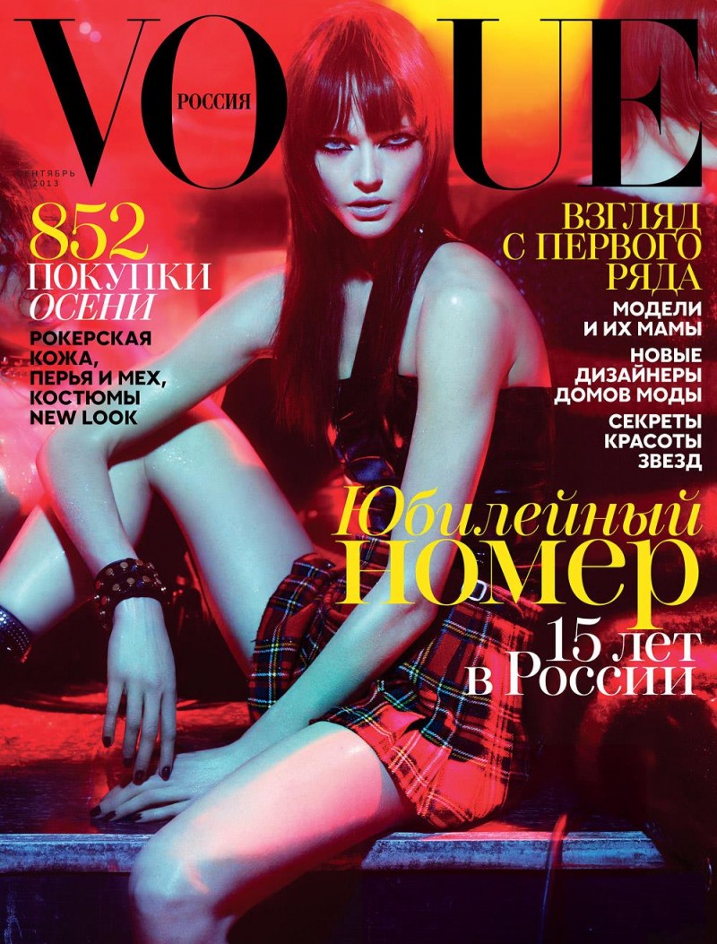 vogue mert marcus sasha cover 800x1053 Sasha Pivovarova Gets Punk for Vogue Russia September 2013 Cover