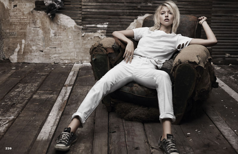 martha hunt model4 Martha Hunt Poses in Denim for Adam Franzino in Elle Australia Shoot