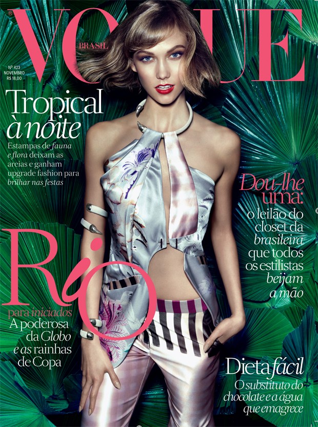 NOW & THEN: Karlie Kloss on Vogue Brazil's November 2013 cover photographed by Henrique Gendre. Which do you prefer?