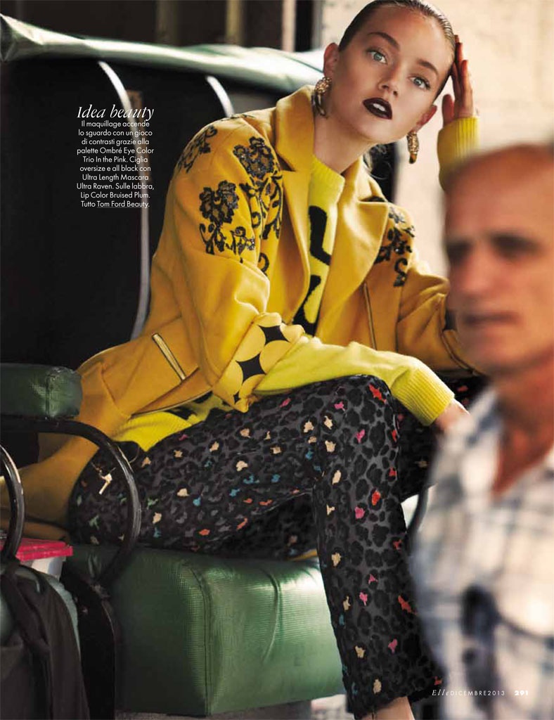 lindsay ellingson model10 Lindsay Ellingson Takes it to the Streets for Elle Italia December 2013