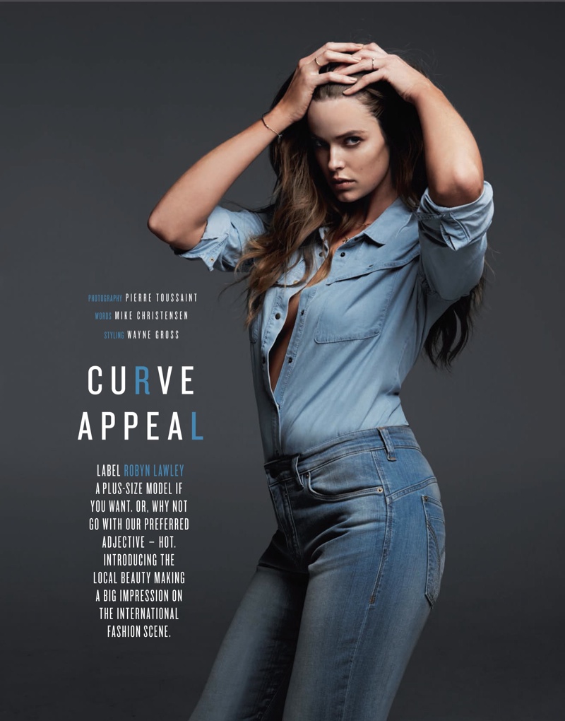 robyn gq shoot1 Robyn Lawley is Seductive in Denim for GQ Spread by Pierre Toussaint
