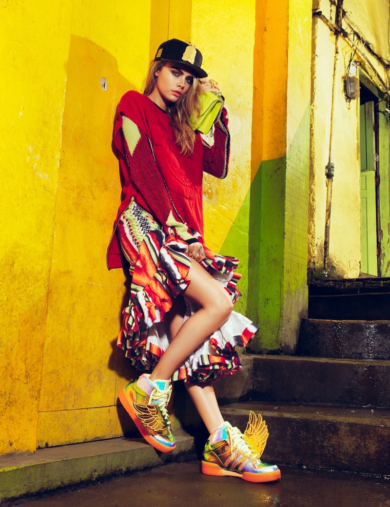 cara jacques dequeker7 Cara Delevingne Hits the Streets for Vogue Brazil Spread