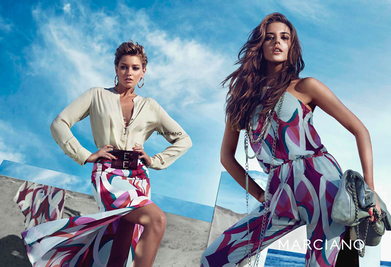 guess marciano spring 2014 campaign5 Clara Alonso & Heather Depriest Front Guess by Marciano Spring 2014 Ads by Hunter & Gatti