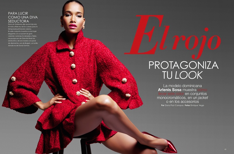 arlenis sosa pena model2 Arlenis Sosa is Red Hot in Vanidades Shoot by Enrique Vega