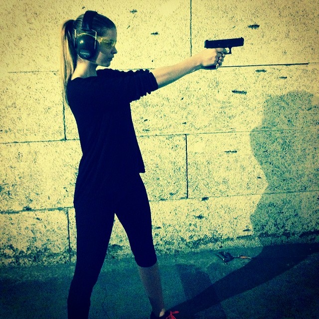 Barbara Palvin goes shooting