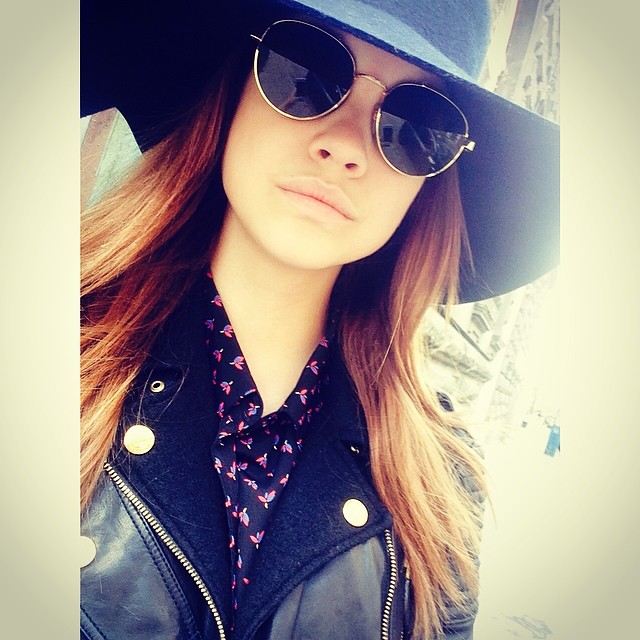 Barbara Palvin rocks a hat and sung;asses combo