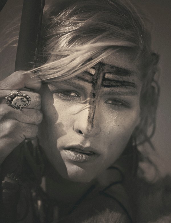 A GNTM contestant wears face paint. Image: Heidi Klum's Facebook
