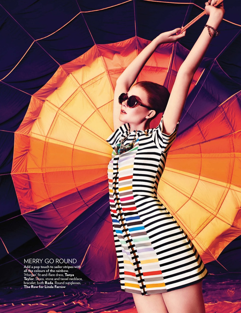 hot air balloon fashion shoot6 Up, Up & Away: Sarah Pauley Enchants for Vogue India Shoot by Mazen Abusrour 