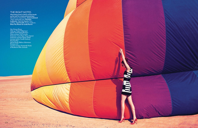 hot air balloon fashion shoot7 Up, Up & Away: Sarah Pauley Enchants for Vogue India Shoot by Mazen Abusrour 