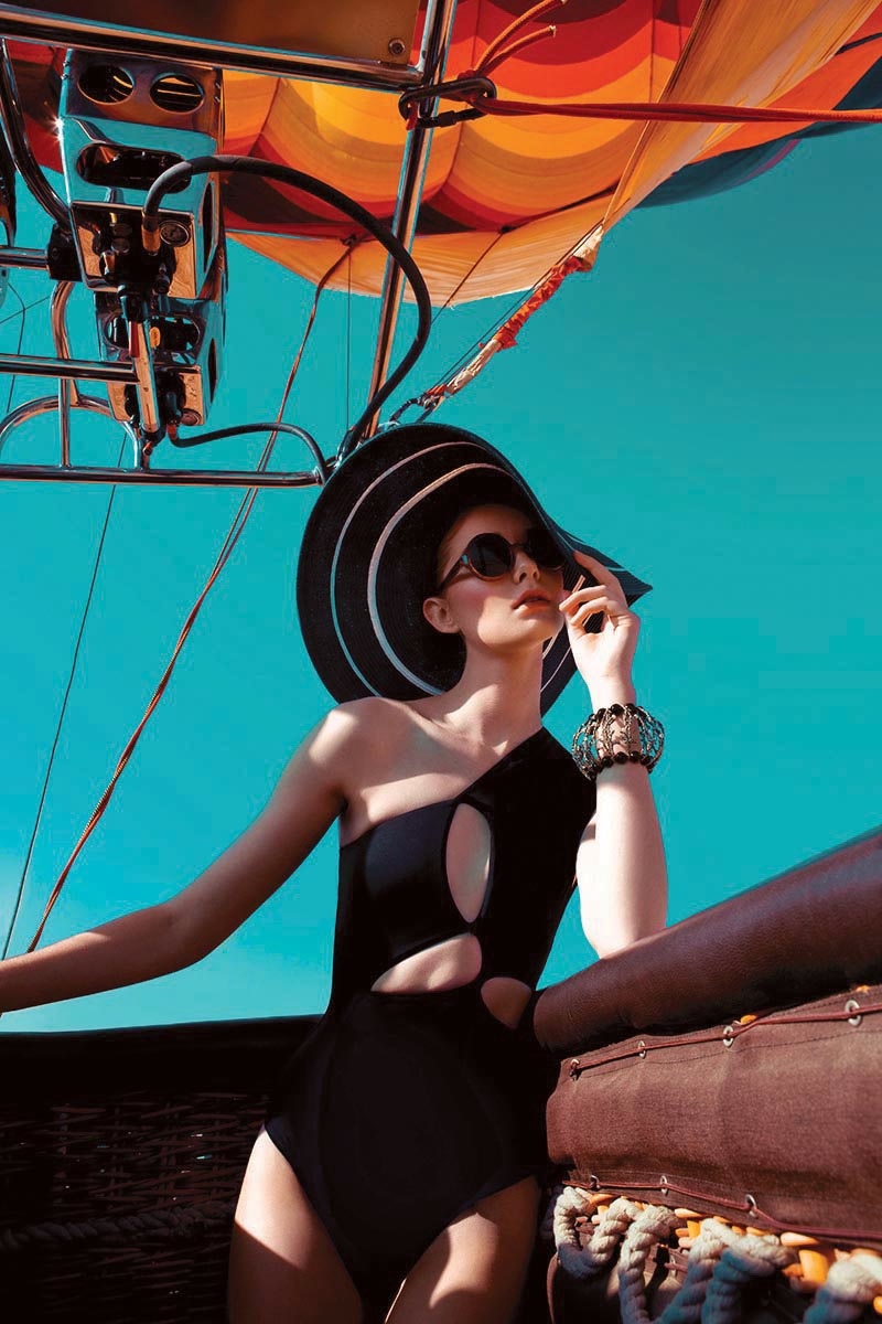 hot air balloon fashion shoot9 Up, Up & Away: Sarah Pauley Enchants for Vogue India Shoot by Mazen Abusrour 