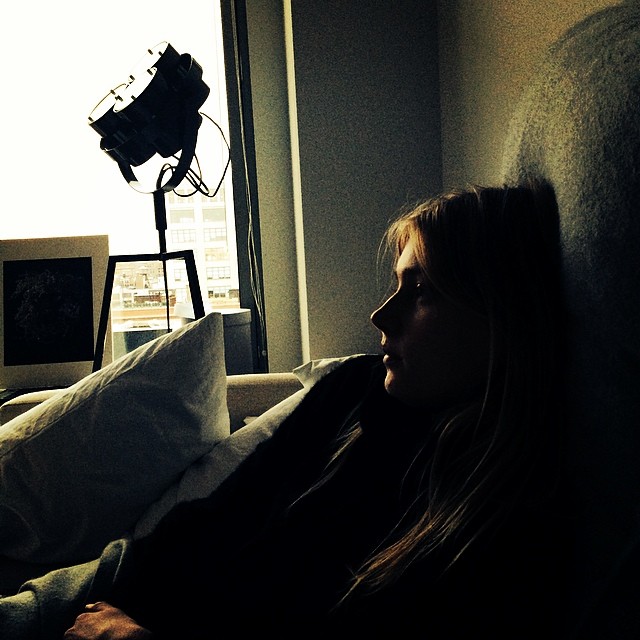 Sigrid Agren watches film