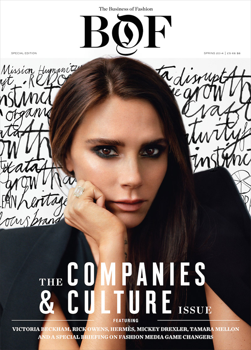 Image: Victoria Beckham on Business of Fashion Issue #2. Photo by Alasdair McLellan