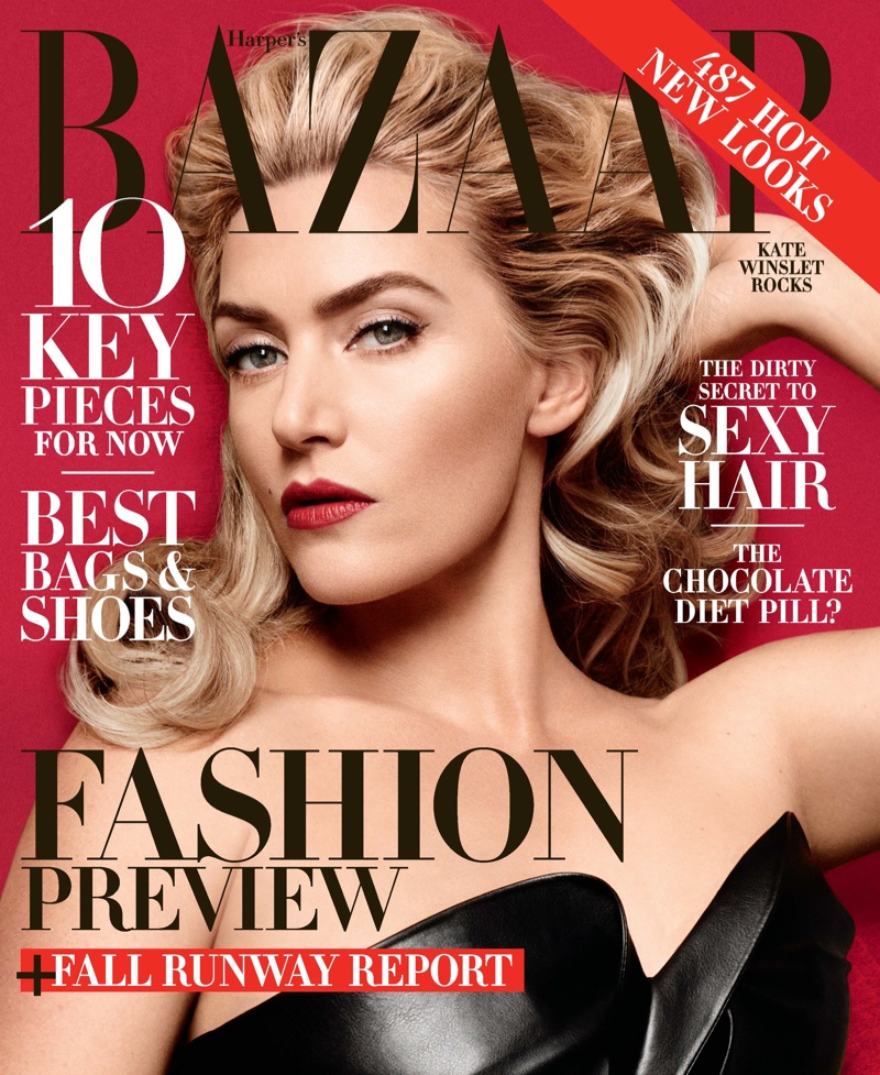 kate winslet harpers bazaar 2014 1 Kate Winslet Covers Harper’s Bazaar, Says She’s Excited to Turn 40