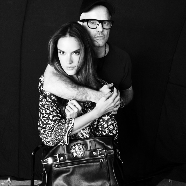 Alessandra Ambrosio poses with Giovanni Bianco