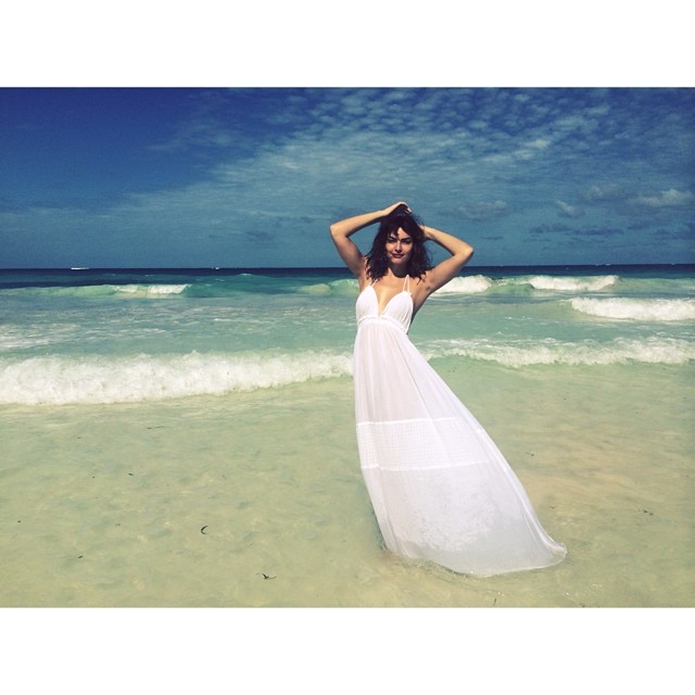 Alyssa Miller is beautiful in white