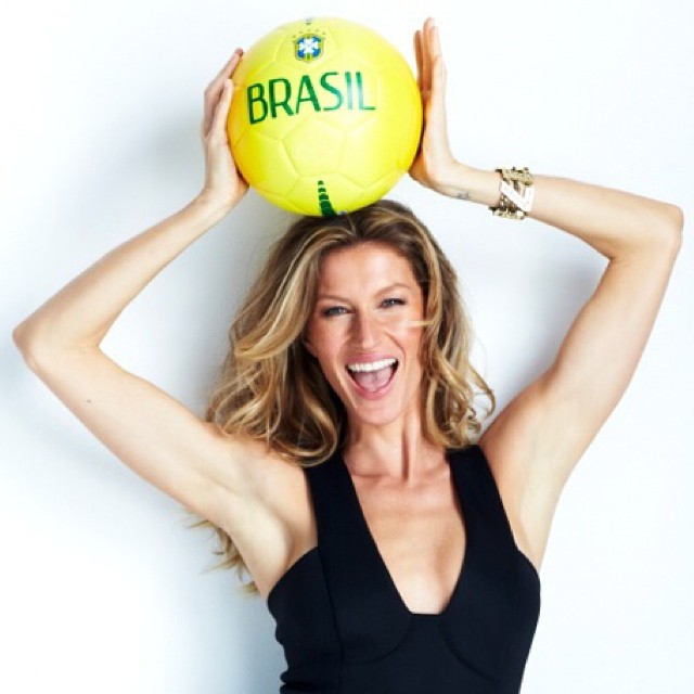Gisele Bundchen showing her support for Team Brazil. Photo: model's Instagram