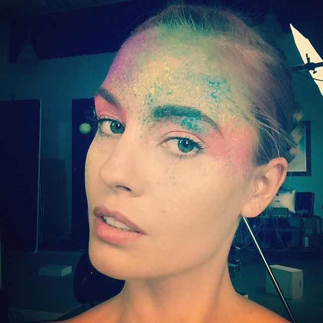 Nadja Bender shows off her colors