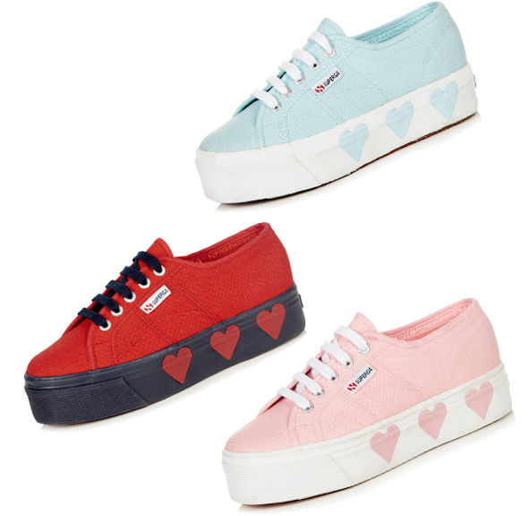 All three styles from Suki Waterhouse and Superga's collaboration. Photo: Elle UK