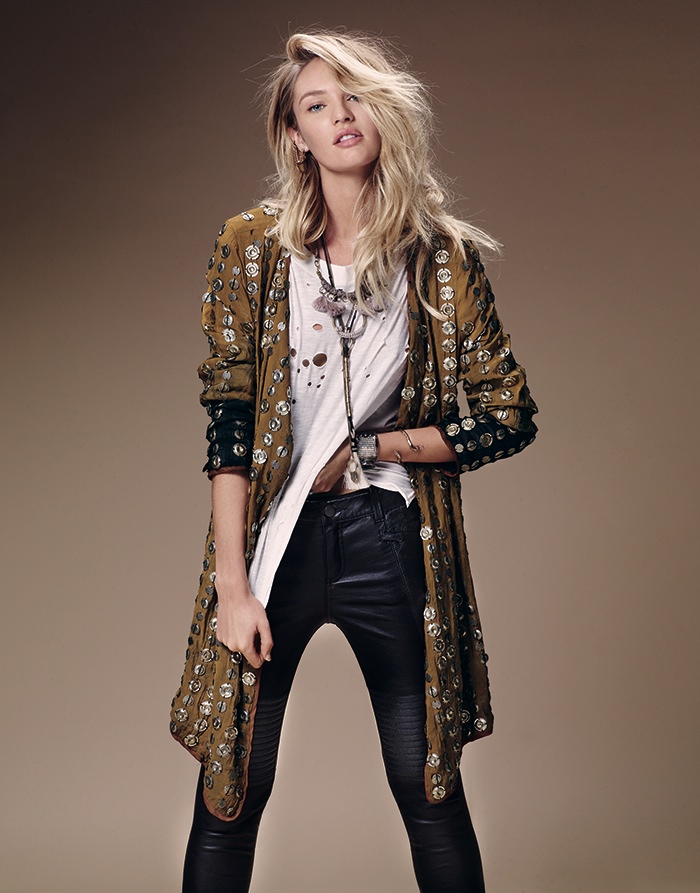 candice swanepoel free people 2014 7 Candice Swanepoel is Western Chic for Free Peoples July Catalogue