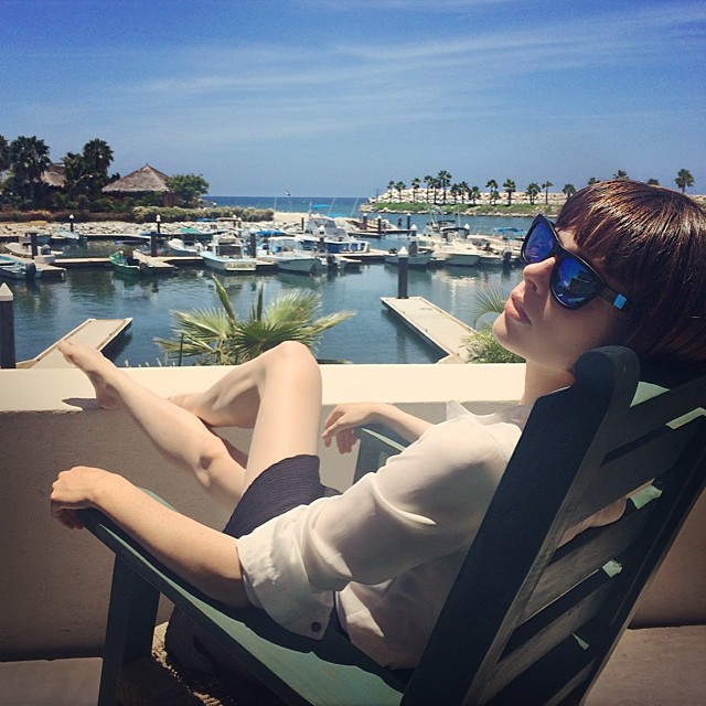 Coco Rocha lounging