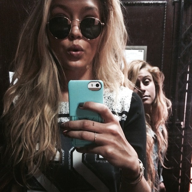 Gigi Hadid takes a selfie