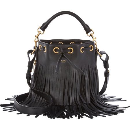 Saint Laurent Fringe Bucket Bag Small available at Barneys for $2150.00