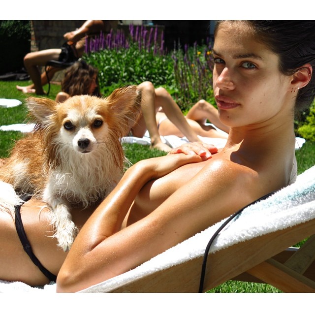 Sara Sampaio goes topless