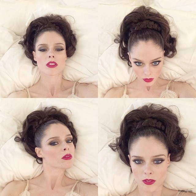 Coco Rocha shows off a bold beauty look