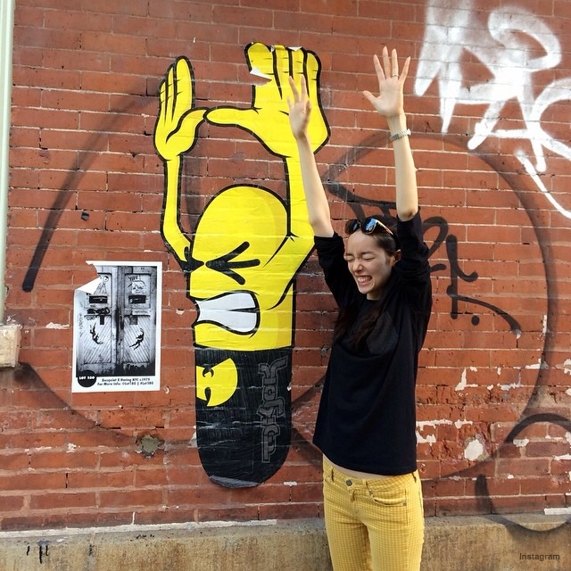 Fei Fei Sun has some fun with street art