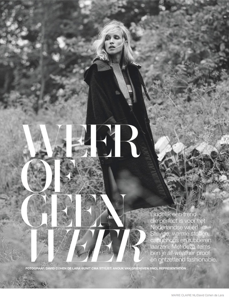 fall outerwear marie claire nl09 Simone Wears Fall Outerwear Looks in Marie Claire Netherlands September Issue