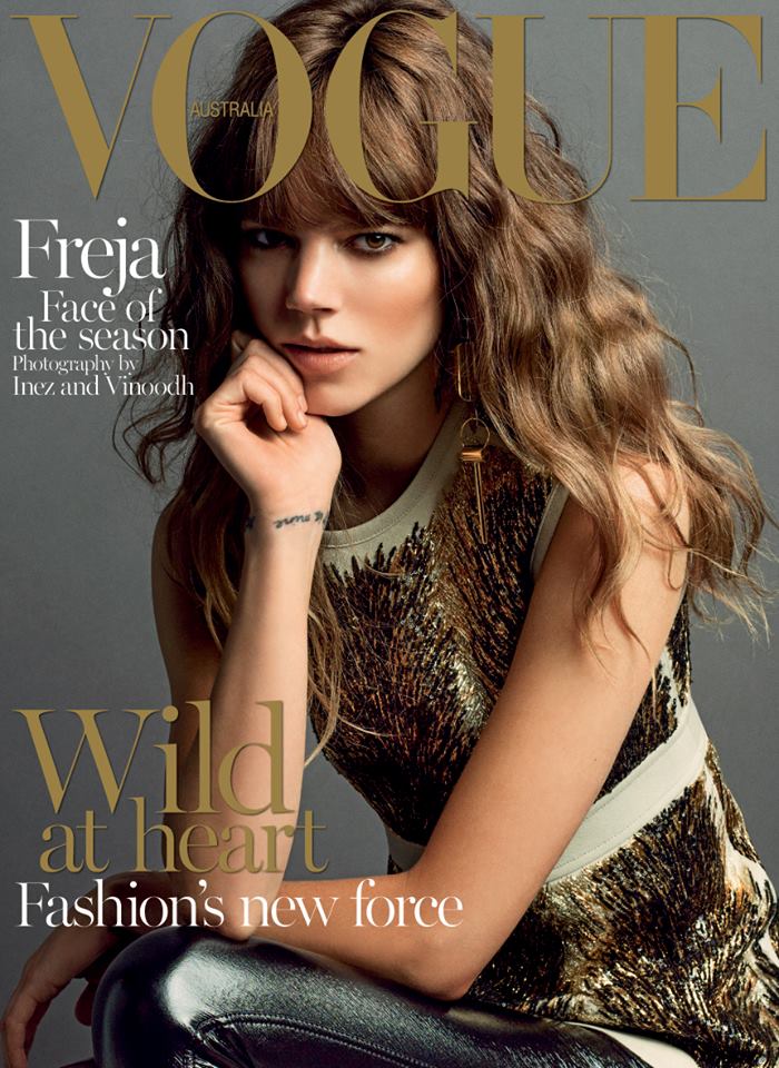 freja beha erichsen vogue australia 2014 cover photo Freja Beha Erichsen Graces Vogue Australia September 2014 Cover