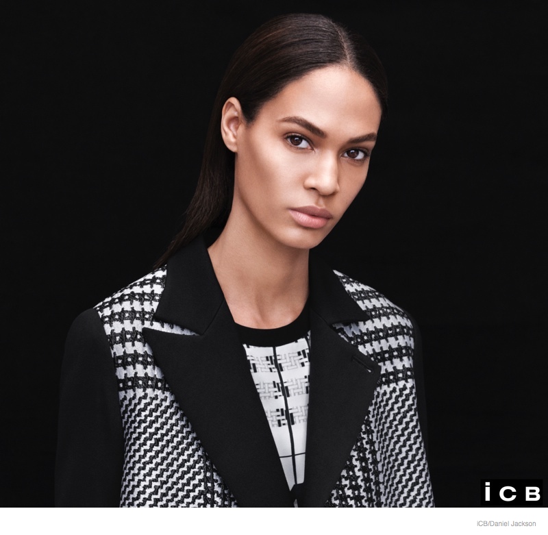 icb 2014 fall ad campaign graphic prints01 Joan Smalls Wears Graphic Prints for iCBs Fall 2014 Campaign