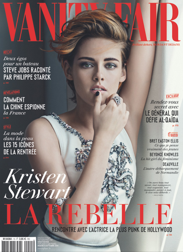 kristen stwart vanity fair france 2014 cover Kristen Stewart Shows Off Short Hair, Chanel on Vanity Fair France September 2014 Cover