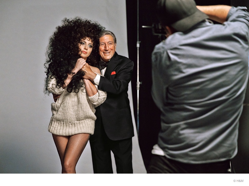 lady gaga tony bennett hm holiday bts Lady Gaga & Tony Bennett Will Star in H&M's Holiday Ads