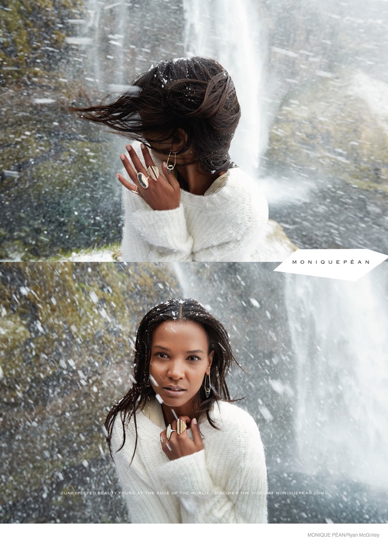monique pean jewelry 2014 fall ad campaign01 Liya Kebede Gets Icy for Monique Pean Fall 2014 Jewelry Ads by Ryan McGinley