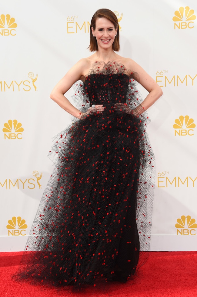 Sarah Paulson in Armani Prive gown