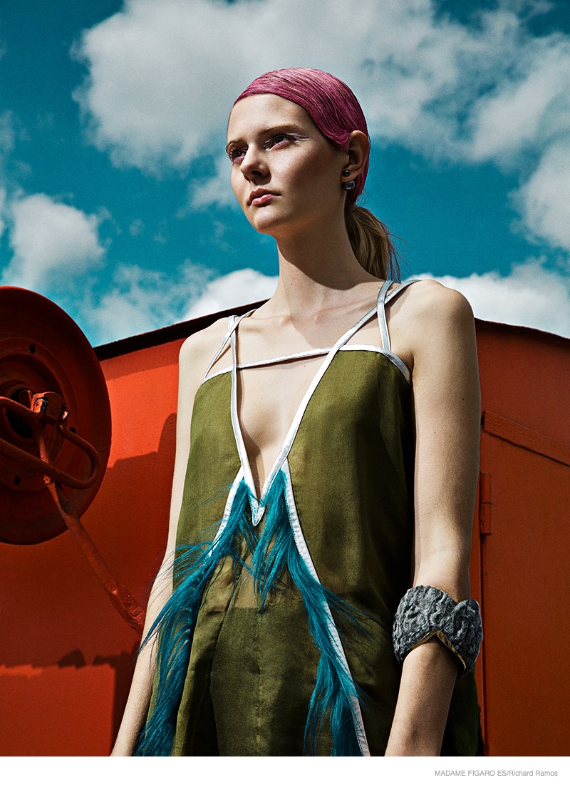 futuristic fashion richard ramos05 Abbie Weir Wears Futuristic Style for Madame Figaro Spain by Richard Ramos
