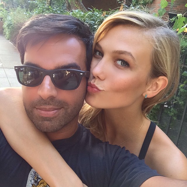 Karlie Kloss with Harry Josh hair stylist
