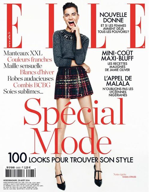 kasia struss 2014 elle france cover Kasia Struss Models the Fall Collections for Nagi Sakai in Elle France Cover Story