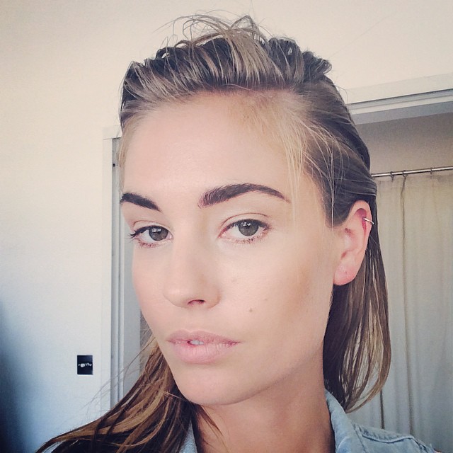 Nadja Bender shows off beauty look for upcoming shoot
