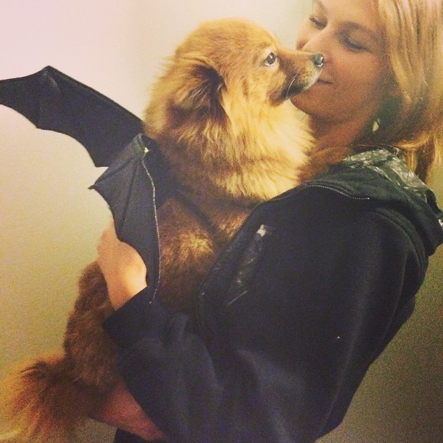 Aline Weber gave her dog bat wings