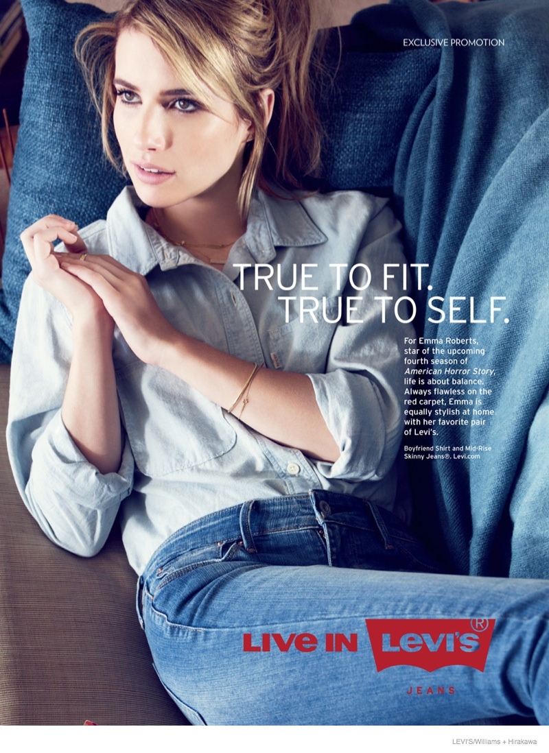 Emma Roberts for Levi's