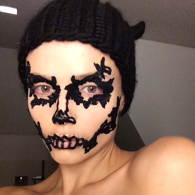 Natasha Poly has a skull face