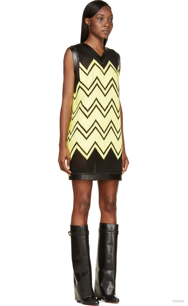 alexander-wang-black-yellow-mesh-embroidery-dress2