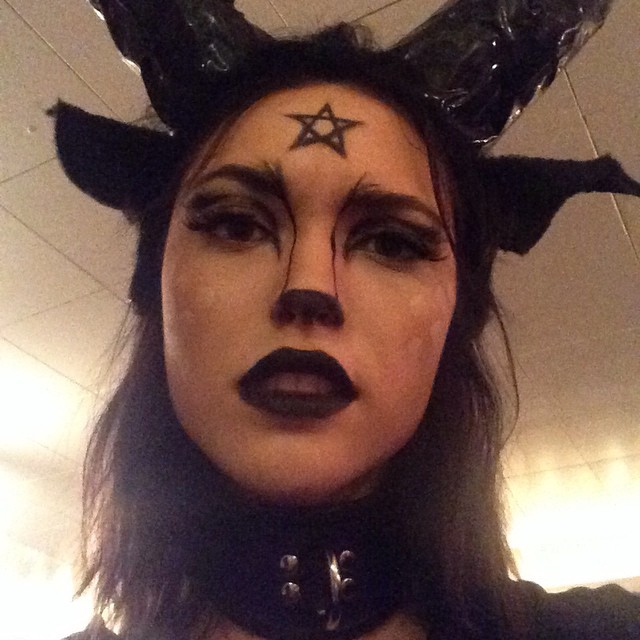 Cora Keegan got dark for her costume