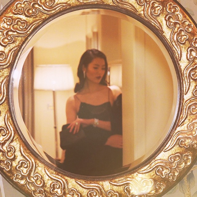 Liu Wen shares a mirror image
