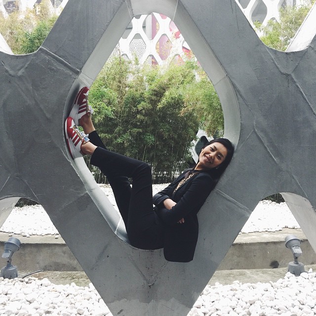 Liu Wen takes a fun image